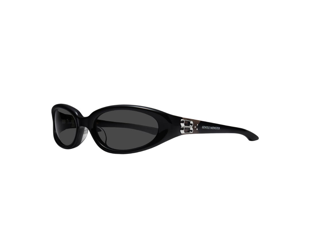 Gentle Monster Gentle Monster Monde 01 In Black Acetate Frame With Gray Lenses