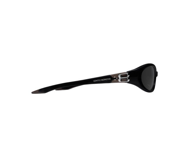 Gentle Monster Gentle Monster Monde 01 In Black Acetate Frame With Gray Lenses - view 3