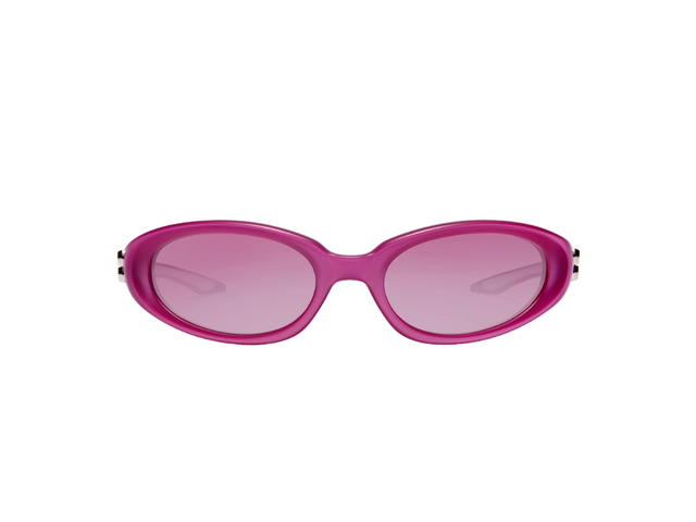 Gentle Monster Gentle Monster Monde PC13 In Translucent Pink Acetate Frame With Graduated Pink Mirror Lenses - view 2