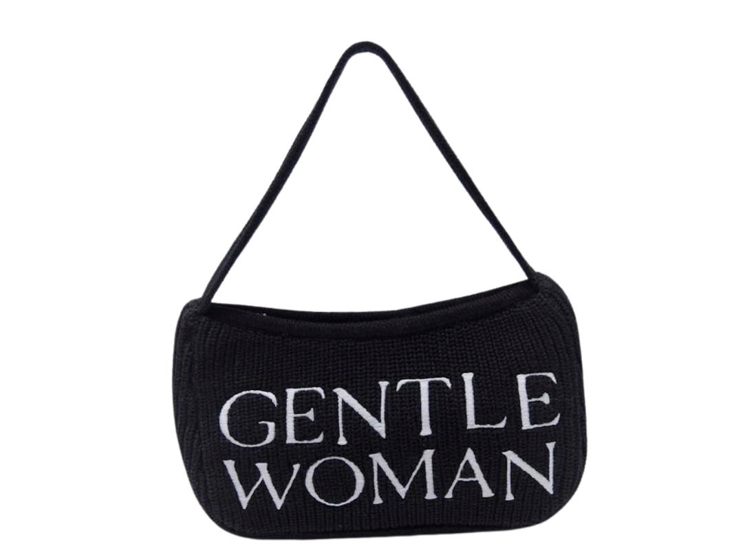Gentlewoman Gentlewoman Gw Preppy Knit Shoulder Bag Black
