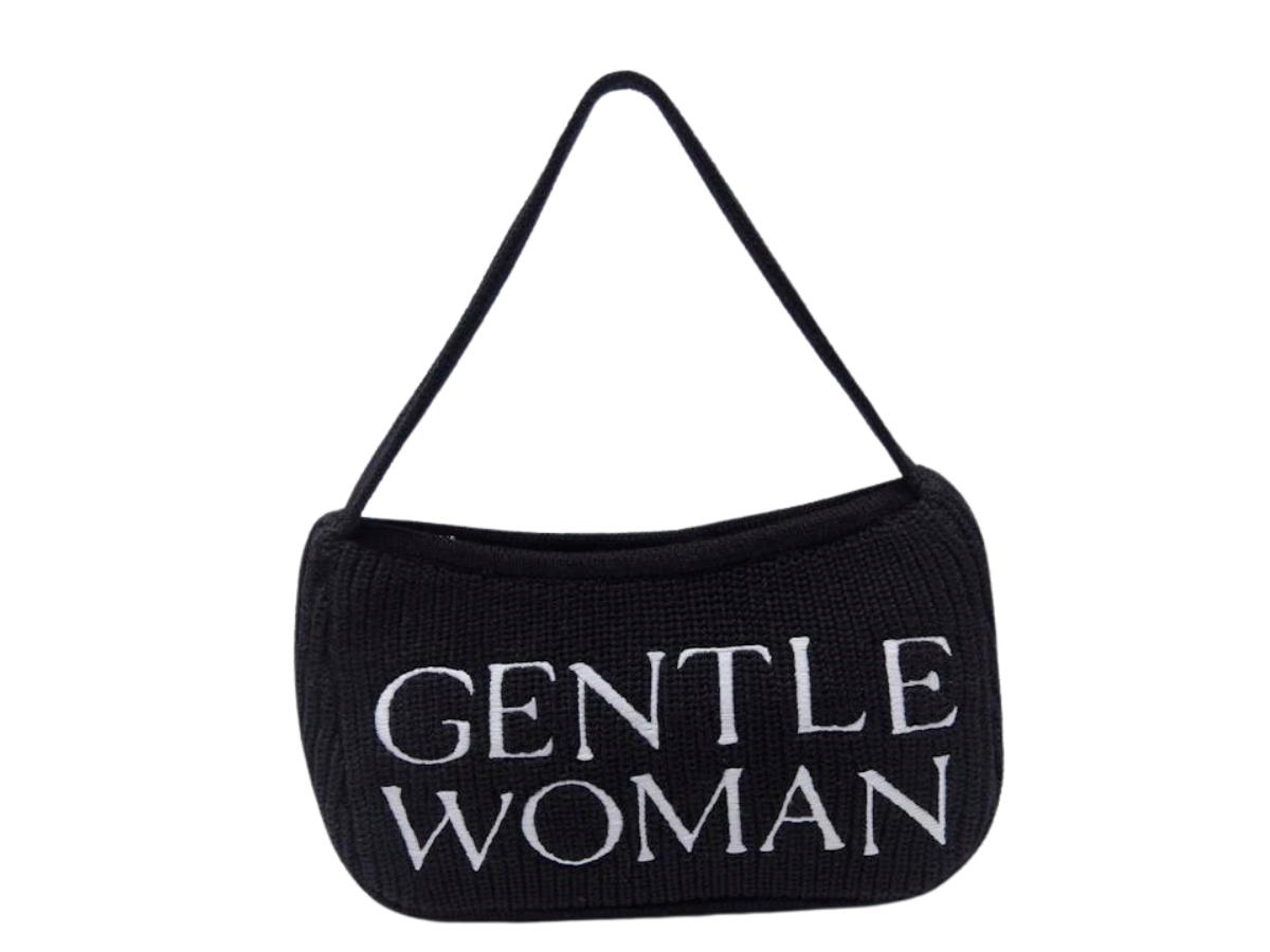 Gentlewoman Gentlewoman Gw Preppy Knit Shoulder Bag Black
