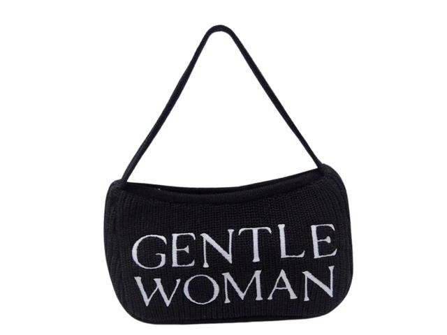 Gentlewoman Gentlewoman Gw Preppy Knit Shoulder Bag Black - view 1