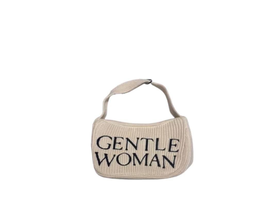 Gentlewoman Gentlewoman Gw Preppy Knit Shoulder Bag Cream