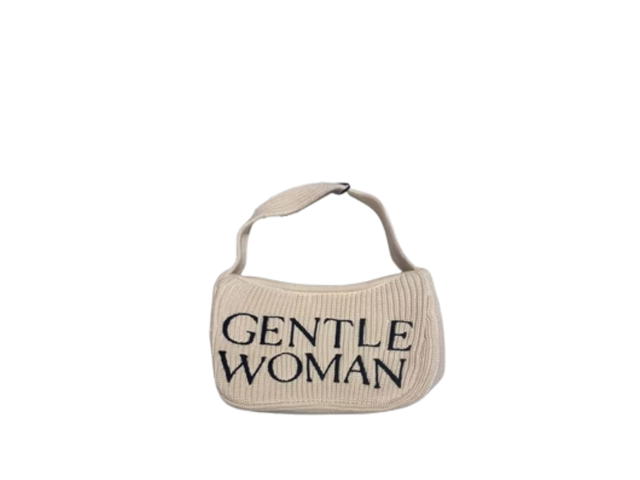 Gentlewoman Gentlewoman Gw Preppy Knit Shoulder Bag Cream - view 1