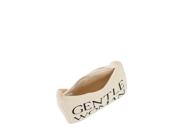 Gentlewoman Gentlewoman Gw Preppy Knit Shoulder Bag Cream - view 3
