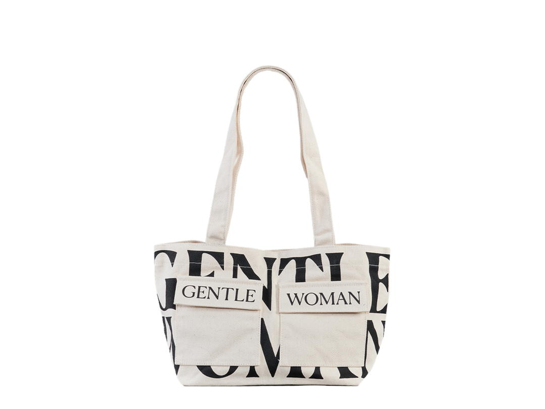 Gentlewoman Gentlewoman Logo On Double Pocket Mini Tote Cream