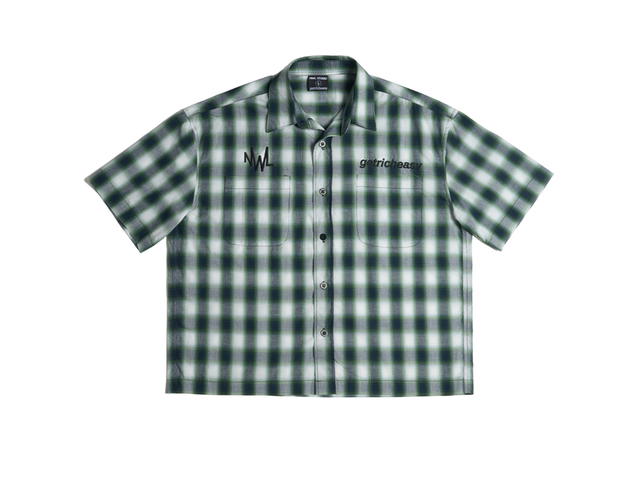 Getricheasy Getricheasy Cut-off Plaid Shirt Green - view 1