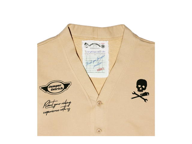 Getricheasy Getricheasy x JUMPER Motor Garage Cardigan Camel Beige - view 4