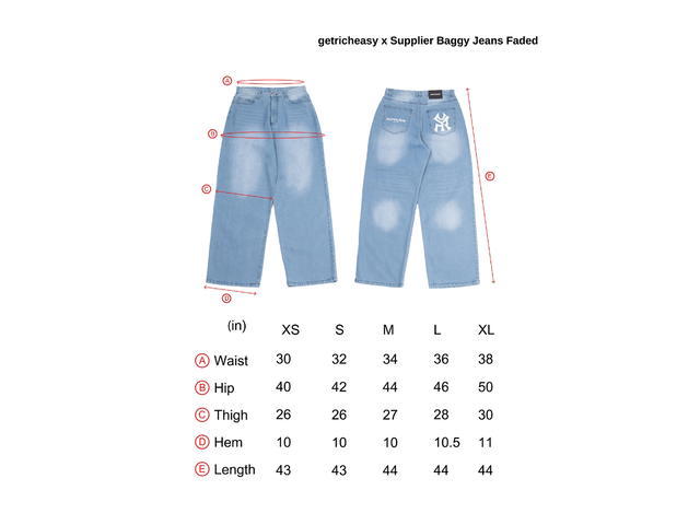 Getricheasy Getricheasy x Supplier Baggy Jeans Faded Blue - view 3
