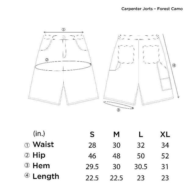 Getricheasy Getricheasy Carpenter Jorts Forest Camo - view 7