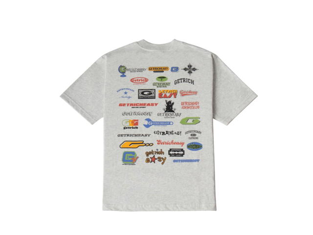 Getricheasy Getricheasy Many Logos Tee Top Dye Grey - view 2