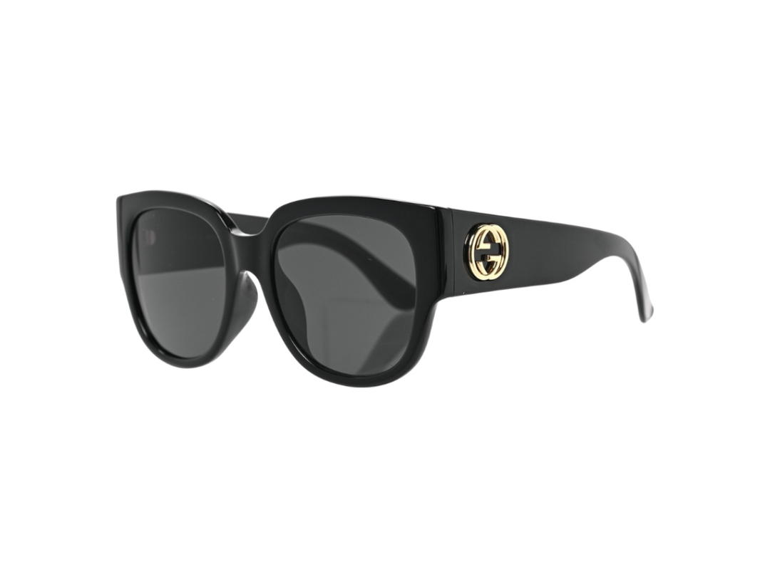 Gucci Gucci Acetate Square Frame Sunglasses In Black Frame With Black Lens