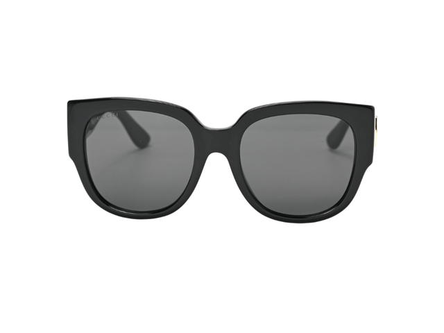 Gucci Gucci Acetate Square Frame Sunglasses In Black Frame With Black Lens - view 2