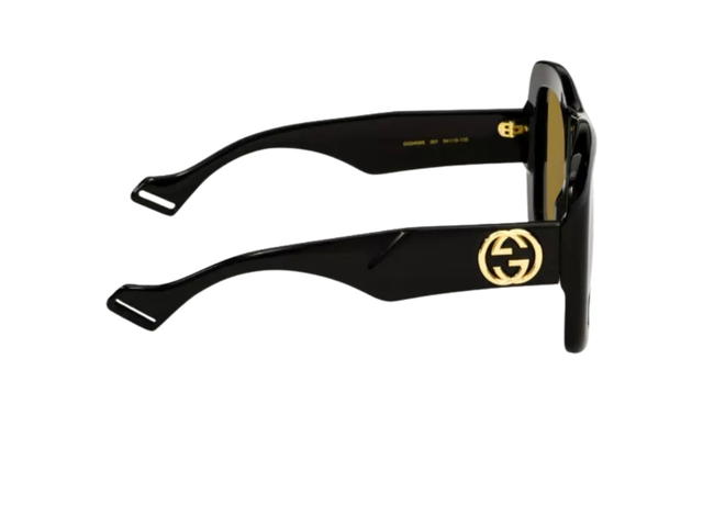 Gucci Gucci Sunglasses In Plastic Acetate With Brown Lens Black Square - view 3
