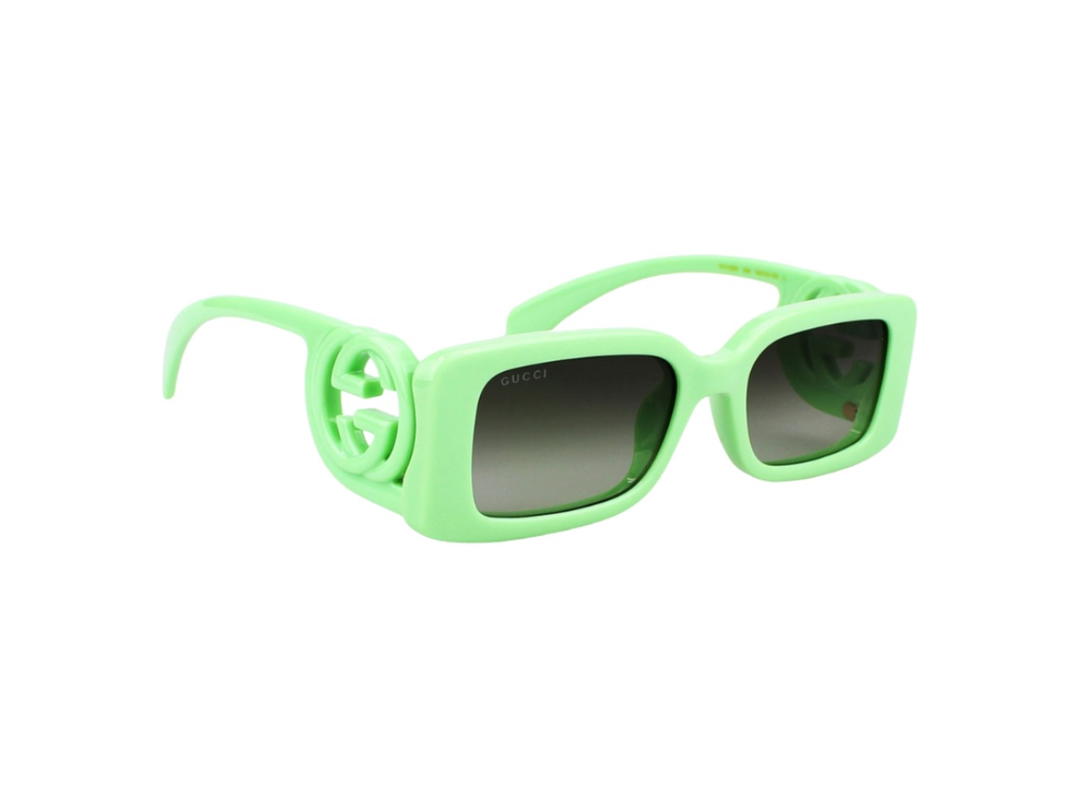 Gucci Gucci GG1325S-004-54 Sunglasses In Green Plastic Frame With Grey Lenses