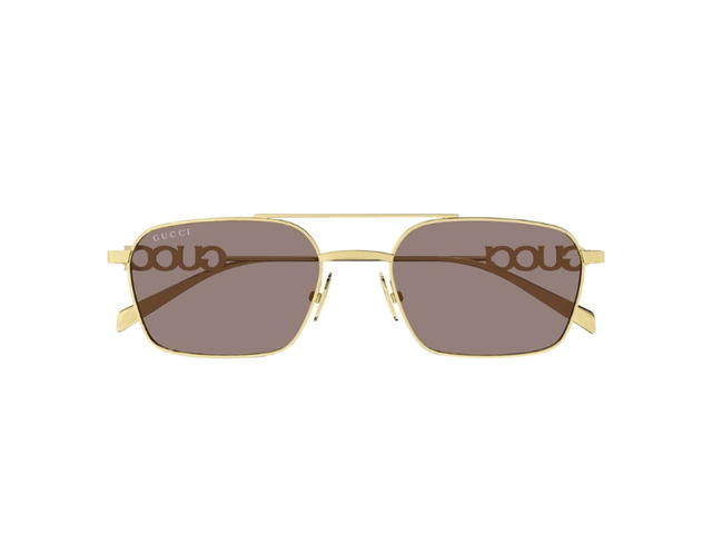 Gucci Gucci Square Sunglass Gold Frame With Brown Lenses - view 2