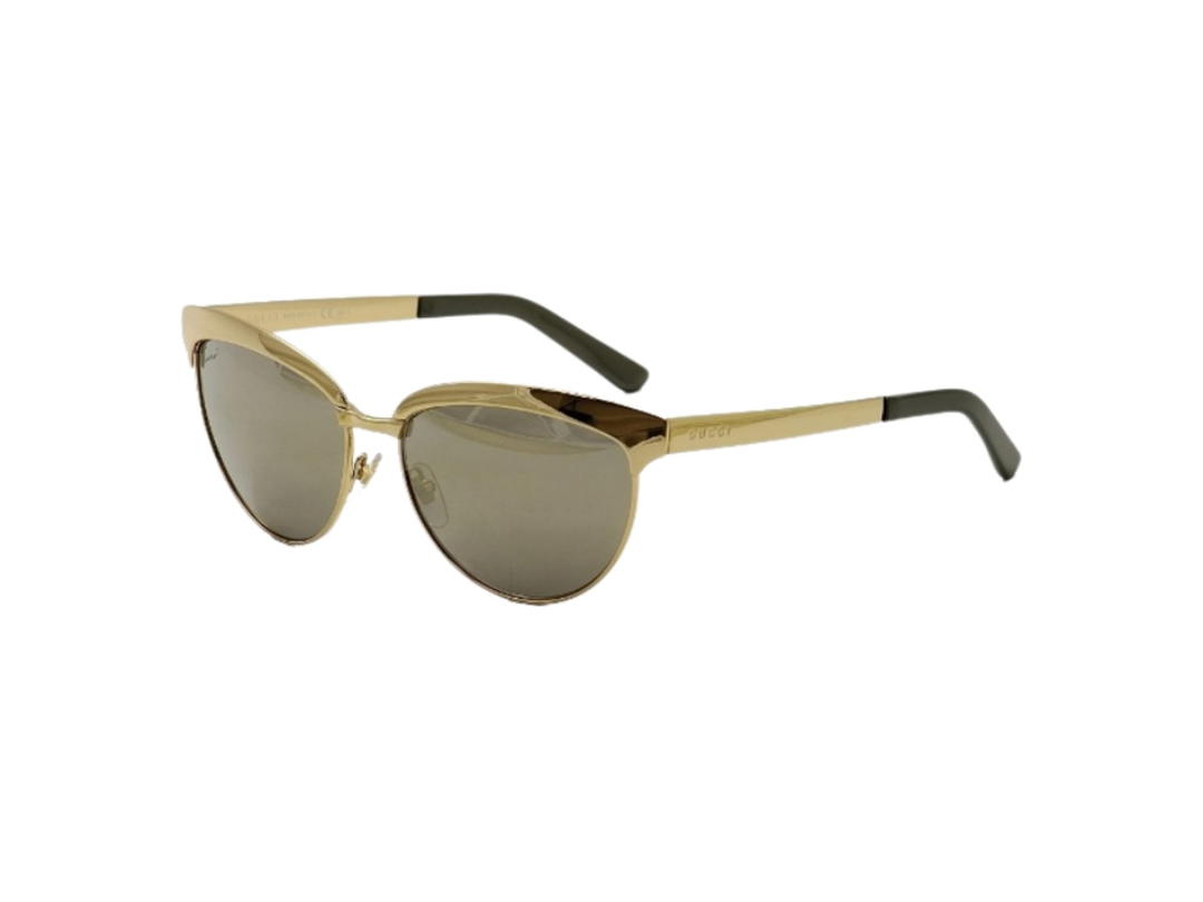 Gucci Gucci Cat Eye Sunglasses Gold Grey Ivory Lens