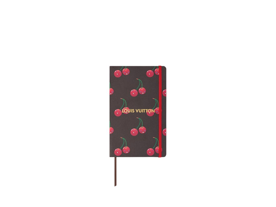 Louis Vuitton Louis Vuitton x Takashi Murakami Jane Notebook MM Cherry Print Brown