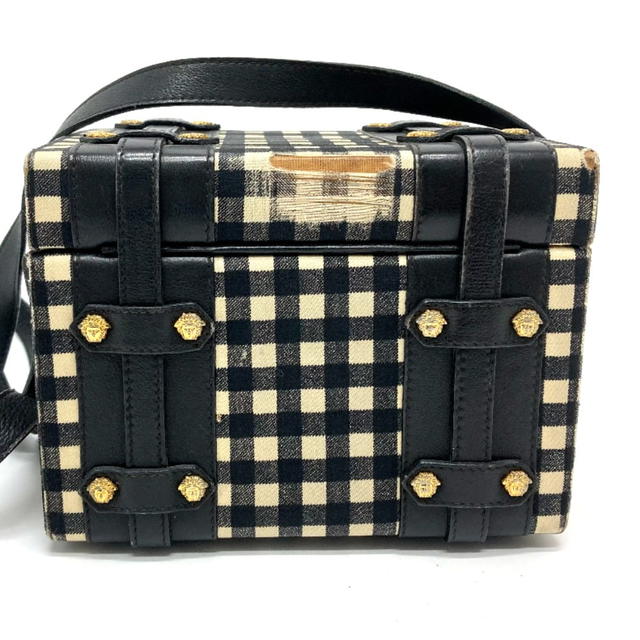 Gianni Versace GIANNI VERSACE Medusa Gingham check vintage Shoulder Bag Vanity bag - view 2