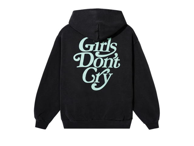 Girls Don't Cry Girls Don't Cry x Verdy Logo Hoodie Vintage Black And Light Green - view 1