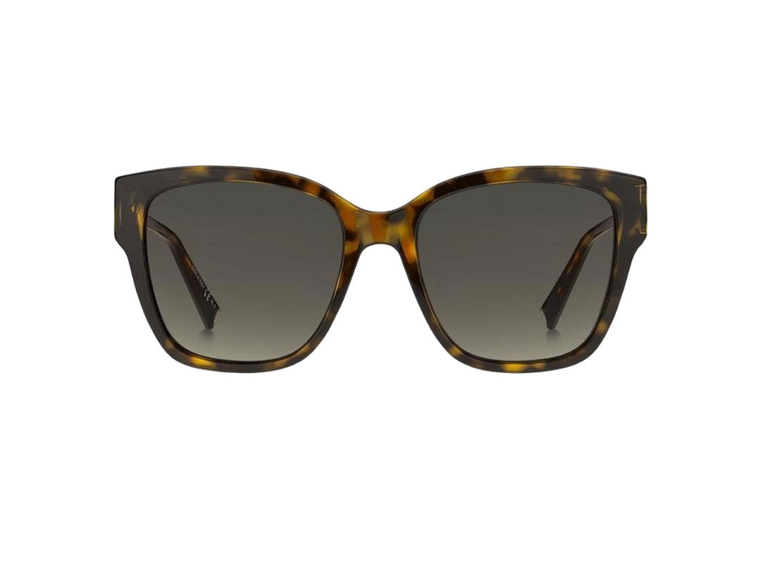 Givenchy Givenchy 4G Sunglasses In Brown Havana Acetate-Gold Metal Frame With Grey Lens