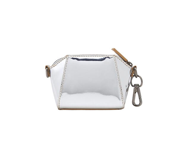 Givenchy Givenchy Antigona Baby Bag In Metallic Leather With Silve-Tone Hardware Grey Blue - view 4