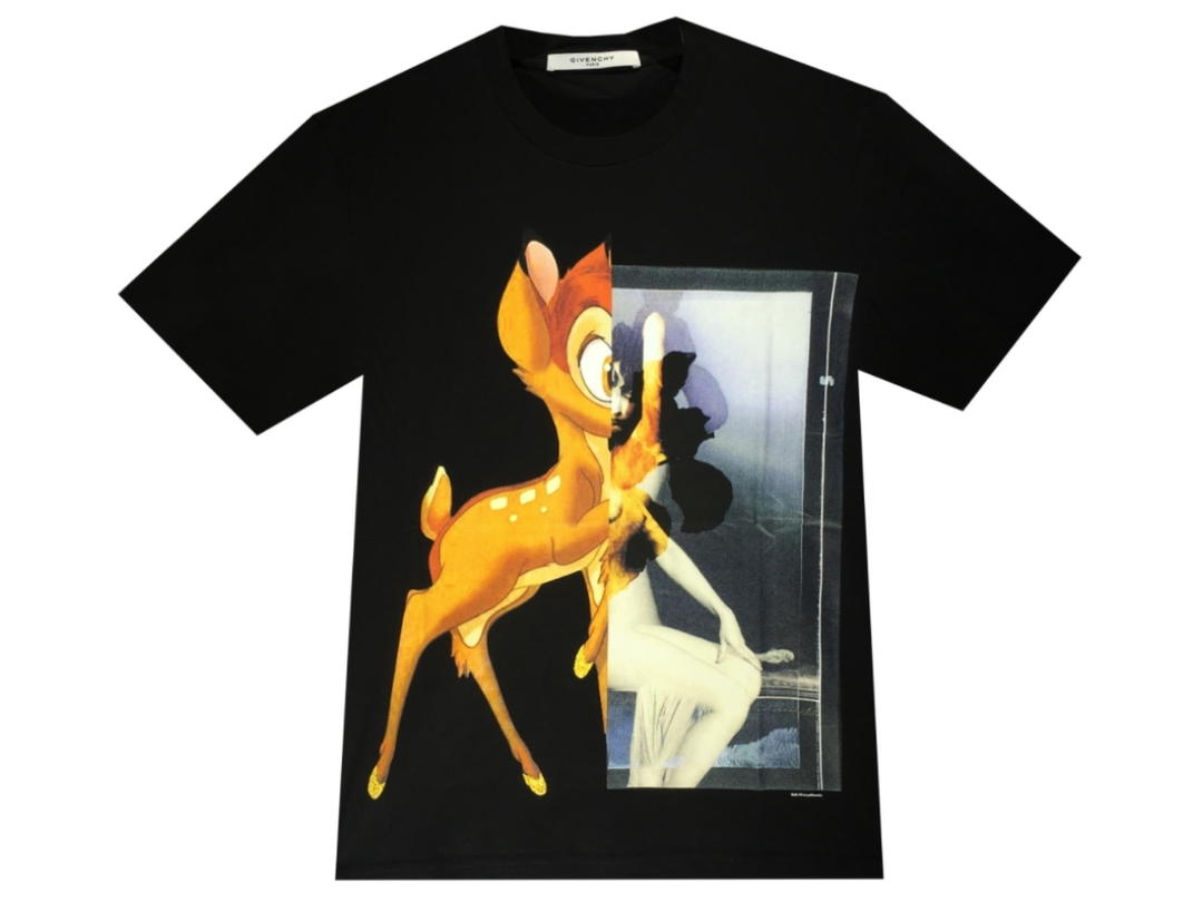 Givenchy Givenchy Bambi Printed T-Shirt Black