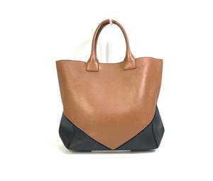 Buy GIVENCHY Bicolor Shoulder Bag Tote Bag Hand Bag Leather Brown x Black at Sasom – Authentic and Ready to Ship