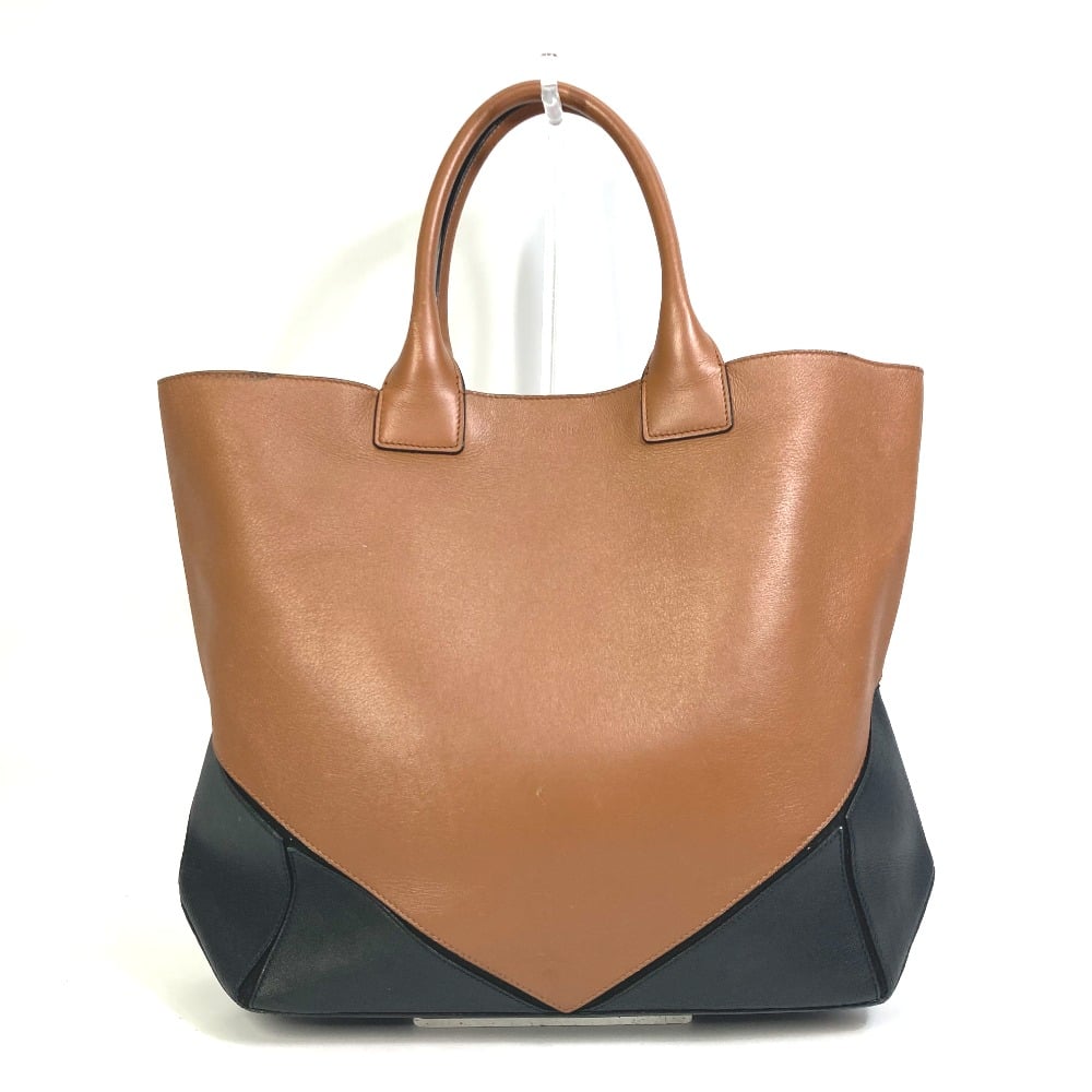 Givenchy GIVENCHY Bicolor Shoulder Bag Tote Bag Hand Bag Leather Brown x Black