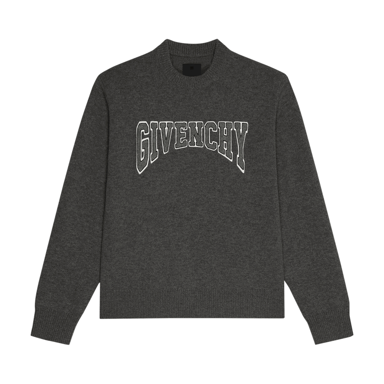 Givenchy Givenchy College Embroidiery Crew Neck Sweater 'Black/Natural'