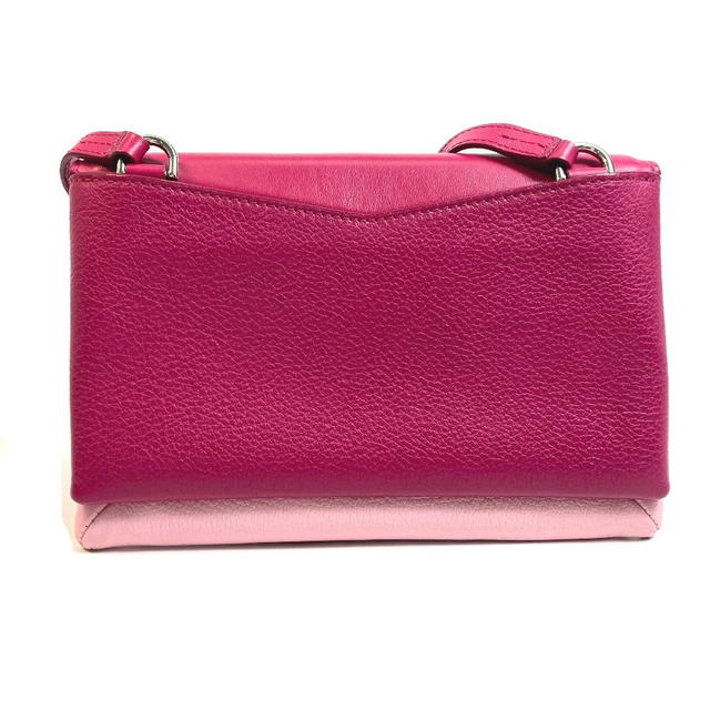 Givenchy GIVENCHY flap duet Pochette Crossbody Shoulder Bag Leather Pink x White - view 2