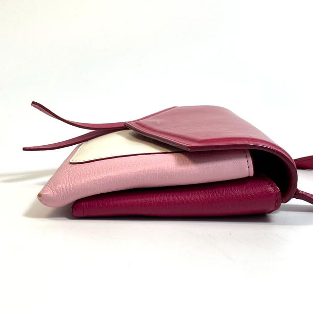 Givenchy GIVENCHY flap duet Pochette Crossbody Shoulder Bag Leather Pink x White - view 3