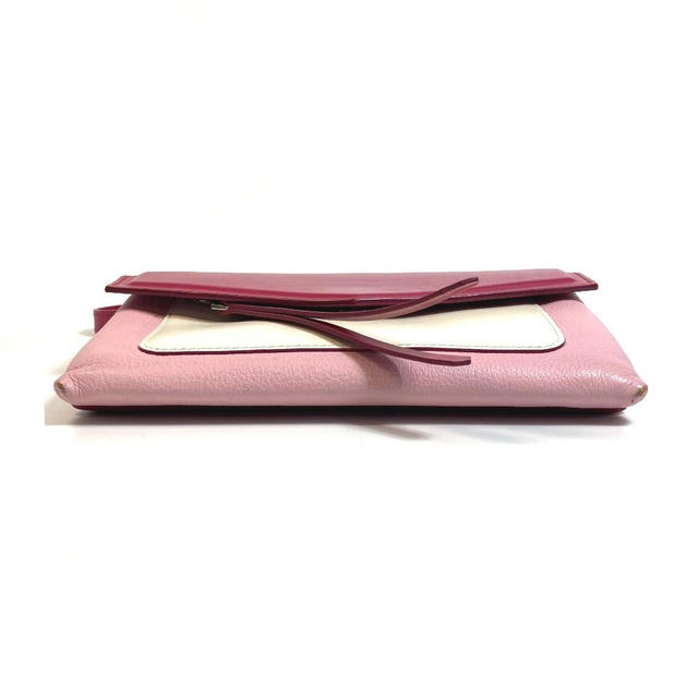 Givenchy GIVENCHY flap duet Pochette Crossbody Shoulder Bag Leather Pink x White - view 5