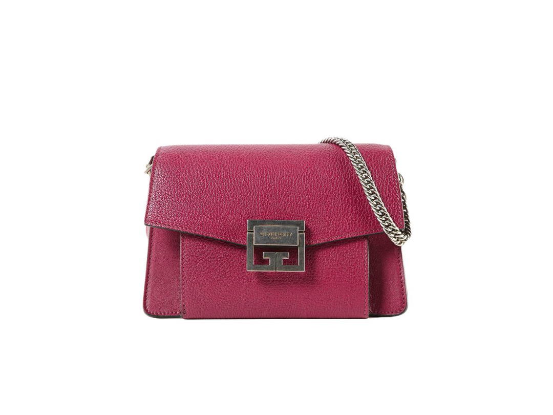 Givenchy Givenchy GV3 Small Bag In Goatskin With Vintage Metal Fuchsia
