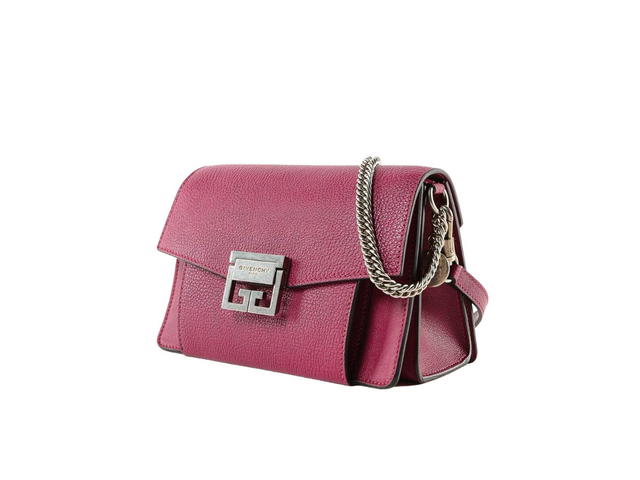 Givenchy Givenchy GV3 Small Bag In Goatskin With Vintage Metal Fuchsia - view 2