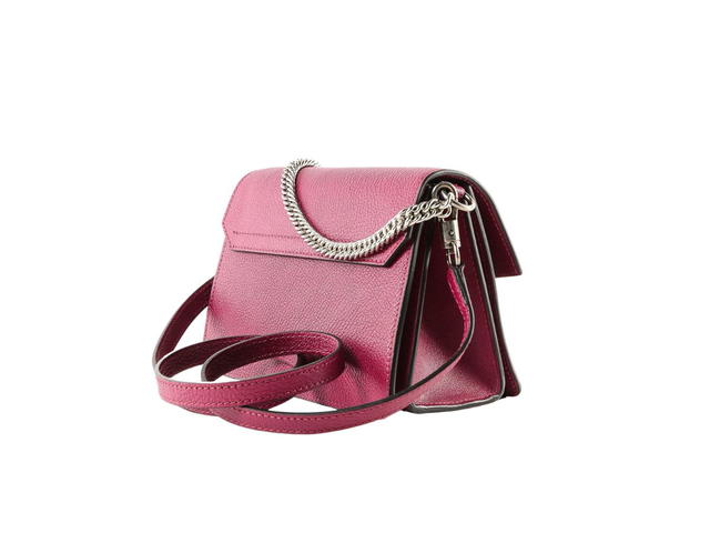Givenchy Givenchy GV3 Small Bag In Goatskin With Vintage Metal Fuchsia - view 3