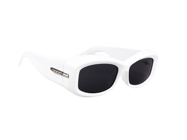 Givenchy Givenchy GV40044U-21A-56 Sunglasses In White Acetate Frame With Grey Lenses - view 3