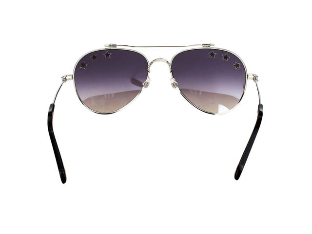 Givenchy Givenchy GV7057-N-58 Sunglasses In Silver-Black Metal Frame-Star Detail With Blue Lenses - view 5