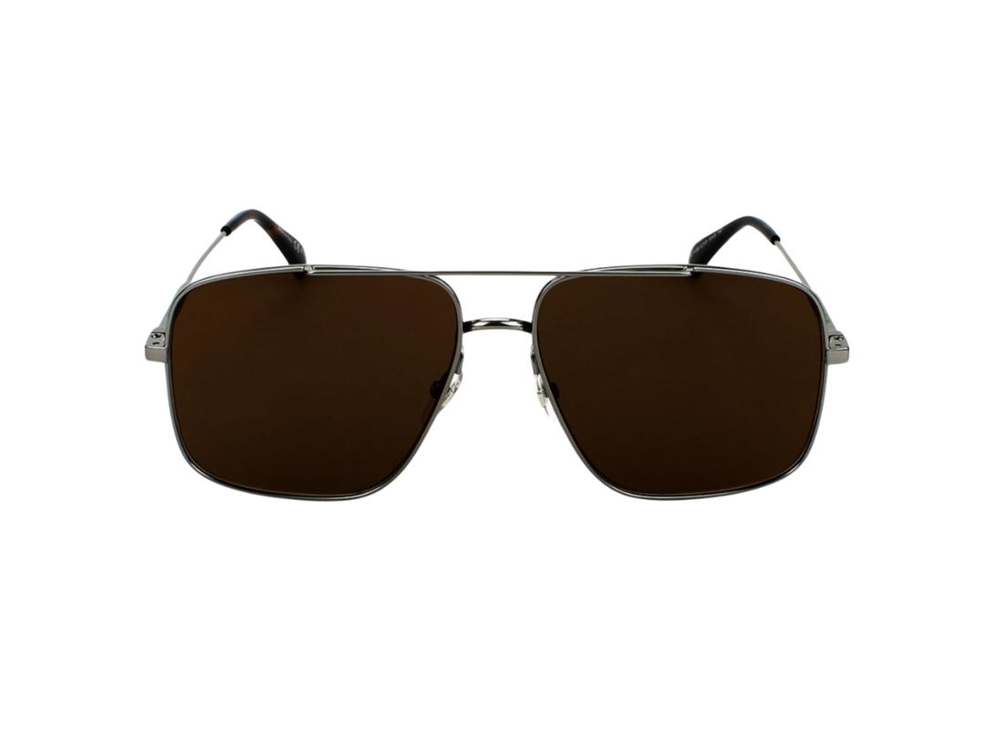 Givenchy Givenchy GV7119-S-KJ1VP-61 Sunglasses In Silver-Black Metal Frame With Dark Brown Lenses