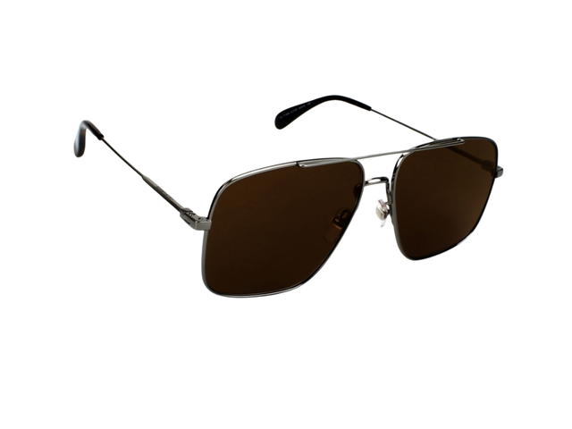 Givenchy Givenchy GV7119-S-KJ1VP-61 Sunglasses In Silver-Black Metal Frame With Dark Brown Lenses - view 3