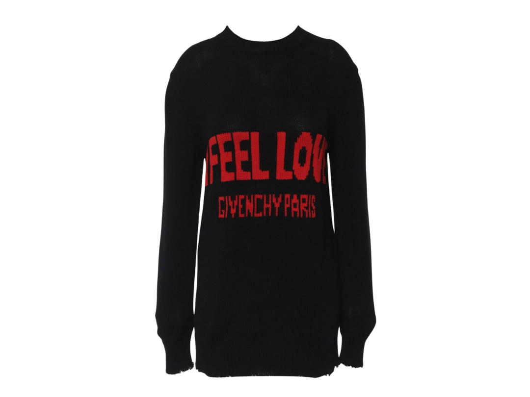 Givenchy Givenchy I Feel Love Knitted Sweater Black Red
