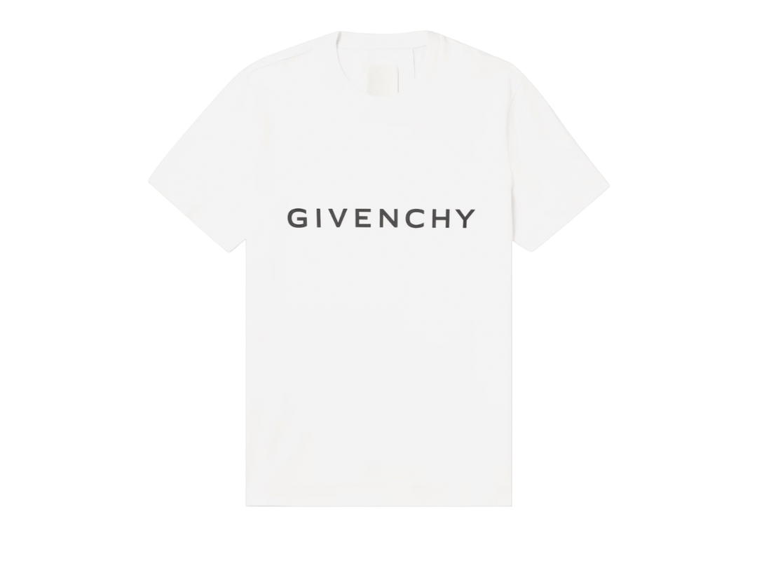 Givenchy Givenchy Logo Print Cotton Jersey T-Shirt White
