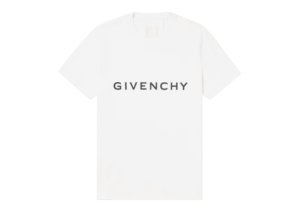 Givenchy Givenchy Logo Print Cotton Jersey T-Shirt White