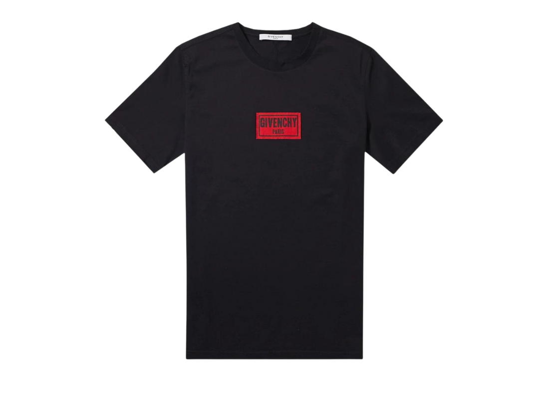 Givenchy Givenchy Logo Red Patch Black T-Shirt