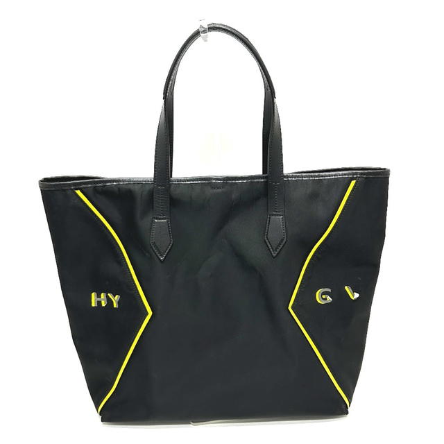 Givenchy GIVENCHY logo Shoulder Bag Tote Bag Leather / Nylon Black/yellow - view 2