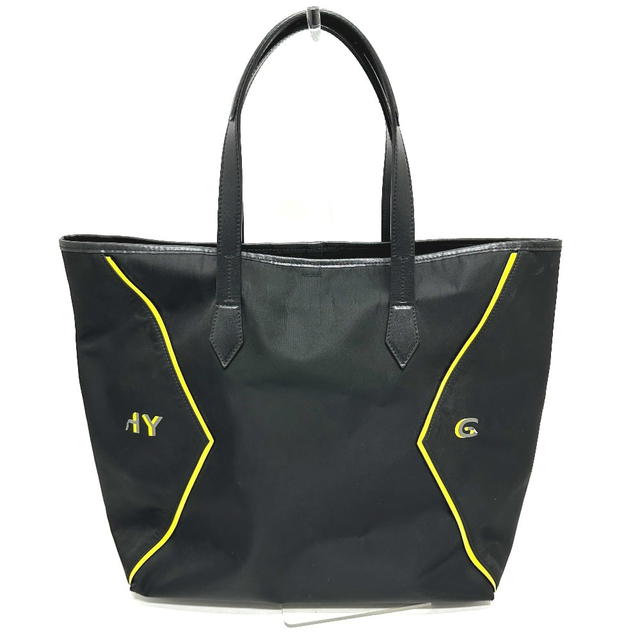 Givenchy GIVENCHY logo Shoulder Bag Tote Bag Leather / Nylon Black/yellow - view 3