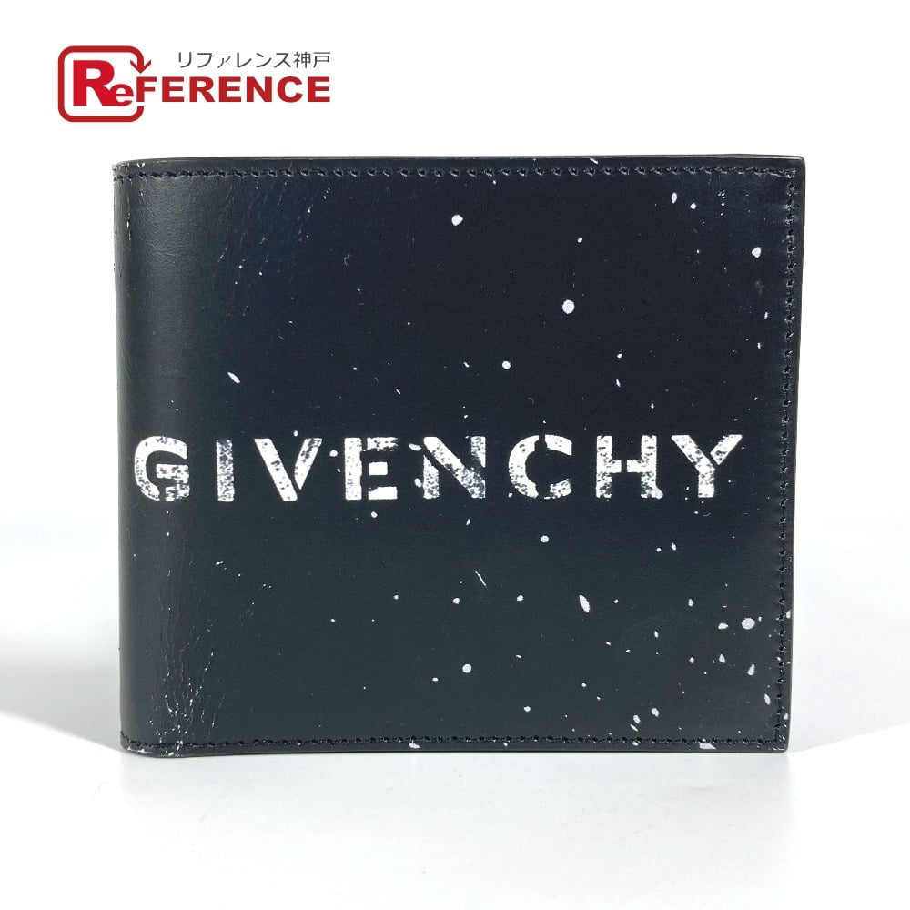 Givenchy GIVENCHY logo wallet Compact wallet Folded wallet Leather Black/White