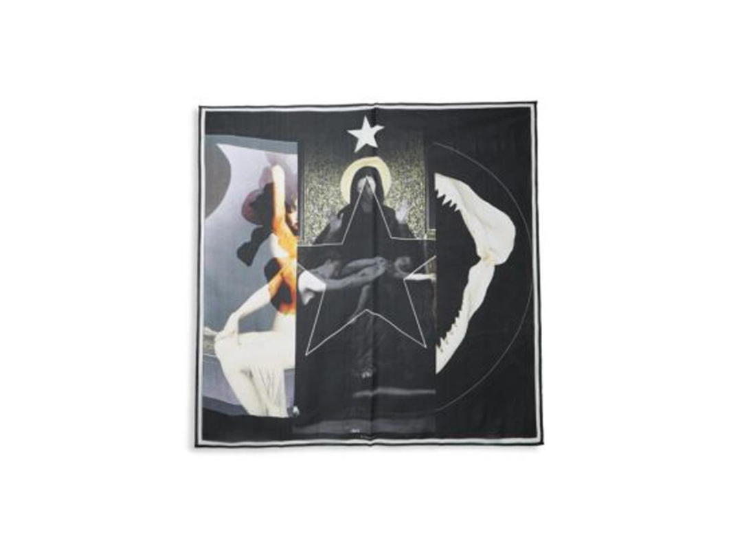 Givenchy Givenchy Madonna Shark Silk Scarf In Black