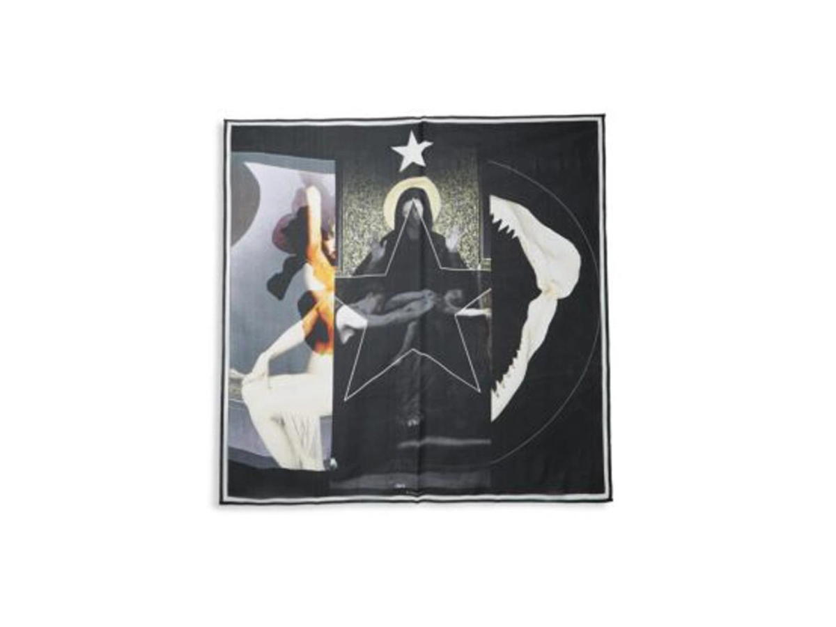 Givenchy Givenchy Madonna Shark Silk Scarf In Black