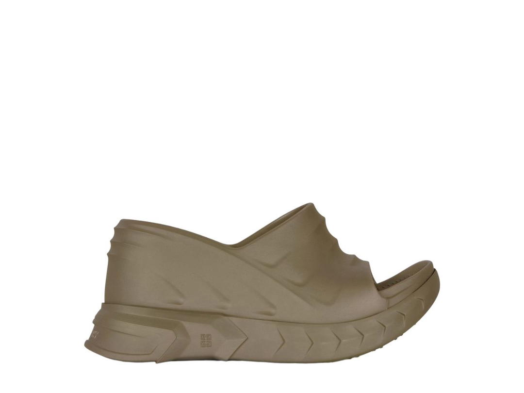 Givenchy Givenchy Marshmallow Wedge Sandals In Rubber Dark Khaki (W)